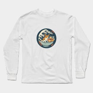 Corgi, Great Wave Hokusai Long Sleeve T-Shirt